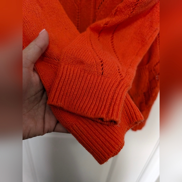 Moth Anthropologie Red Cardigan Cashmere Blend - Picture 6 of 11